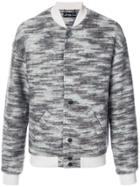Rochambeau Blurry Stripes Bomber Jacket - Grey