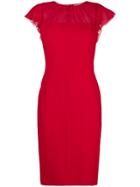 Max Mara Chiffon Panel Dress - Red