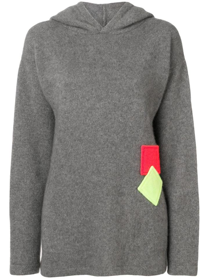 The Elder Statesman Hooded Jumper - Grey