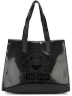 Kenzo 'tiger' Tote, Women's, Black, Pvc/calf Leather