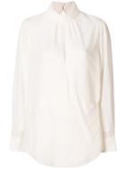 Chloé Gathered Wrap-front Blouse - Nude & Neutrals