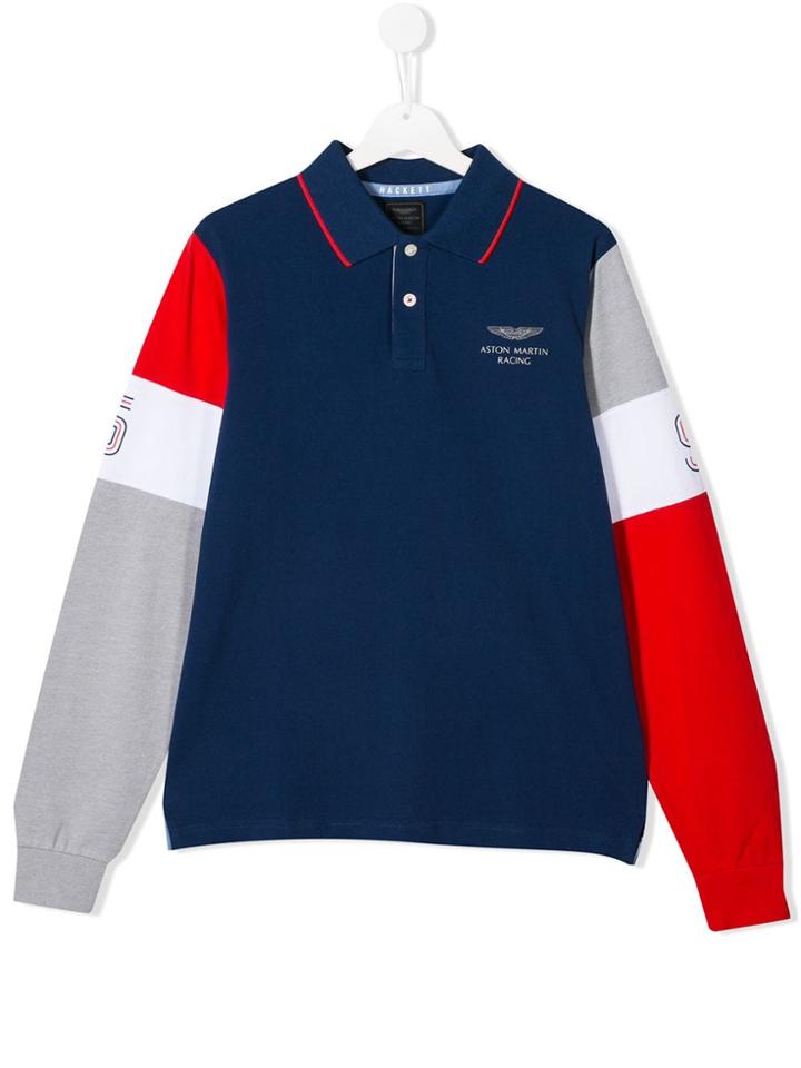 Hackett Kids X Aston Martin Racing Teen Polo Top - Blue