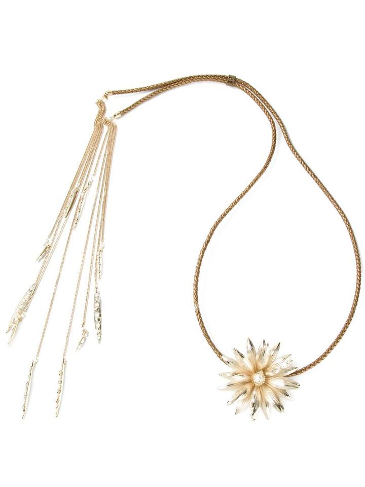 Rosantica Flower Necklace, Women's, Metallic