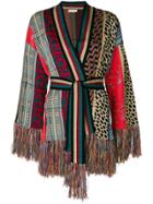 Etro Patterned Knit Wrap Jacket - Multicolour