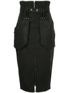 Boyarovskaya Fitted Midi Skirt - Black