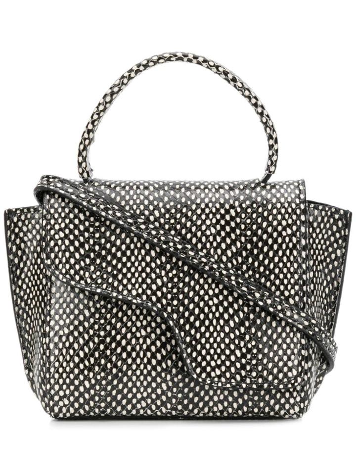 Atp Atelier Montalcino Snake Printed Bag - Black