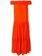 Raquel Allegra Off-shoulder Midi Dress - Yellow & Orange
