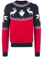 Dsquared2 - Reindeer Intarsia Knit - Men - Polyamide/wool/alpaca - M, Red, Polyamide/wool/alpaca