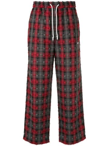 Off Duty Plaid Trousers - Red