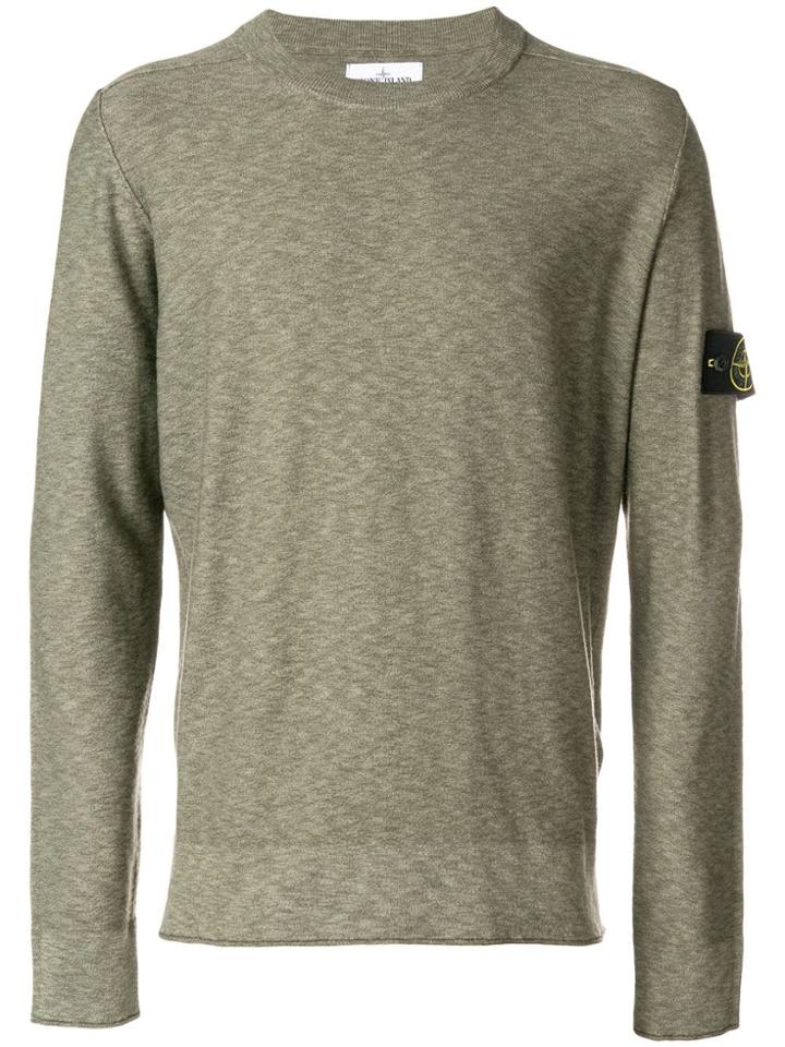 Stone Island Melange Sweatshirt - Green