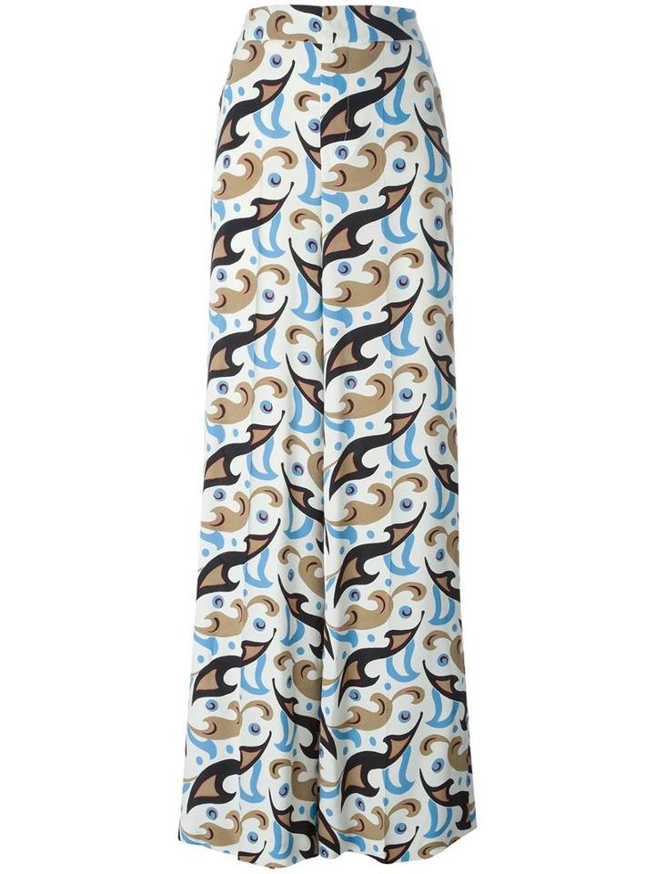 Etro Abstract Print Palazzo Pants, Women's, Size: 40, Silk
