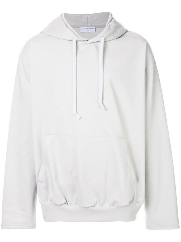 Ih Nom Uh Nit Slogan Print Hoodie - Grey