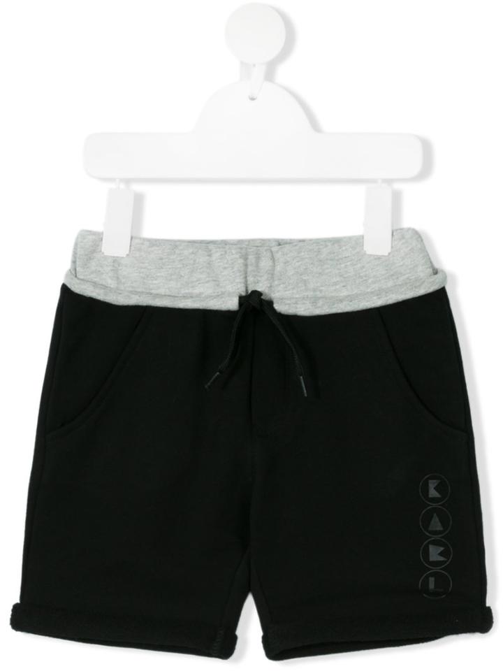 Karl Lagerfeld Kids - Logo Print Track Shorts - Kids - Cotton/polyester - 8 Yrs, Black