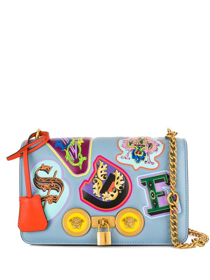 Versace Icon Logo Shoulder Bag - Blue