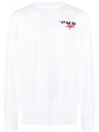 Palm Angels Racing Logo Patch Sweatshirt - White