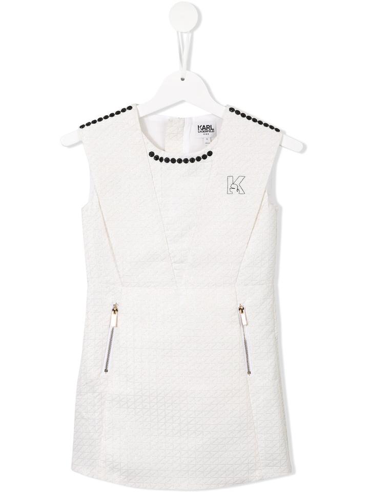 Karl Lagerfeld Kids Sleeveless Dress, Girl's, Size: 12 Yrs, White