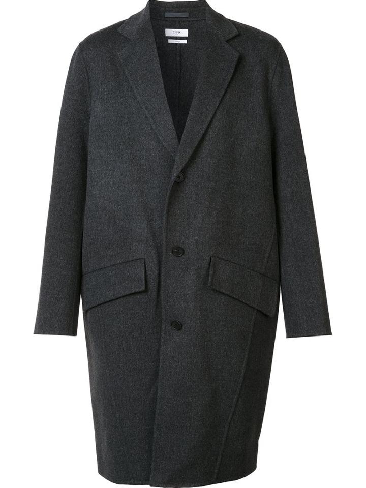 Cmmn Swdn Single Breasted Coat, Men's, Size: 46, Grey, Wool/cashmere