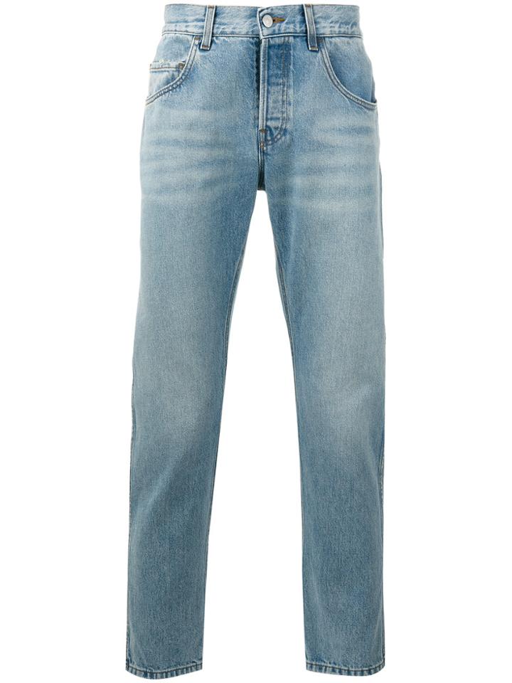 Gucci Loved Embroidered Jeans - Blue