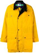 Kenzo Logo Patch Parka - Yellow