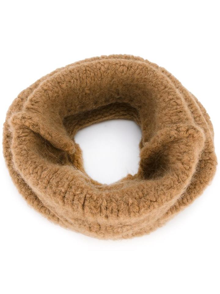 Erika Cavallini Knitted Scarf, Women's, Nude/neutrals, Acrylic/polyamide/spandex/elastane/alpaca