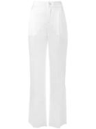 Lanvin - Wide Leg Tailored Trousers - Women - Acetate - 36, White, Acetate