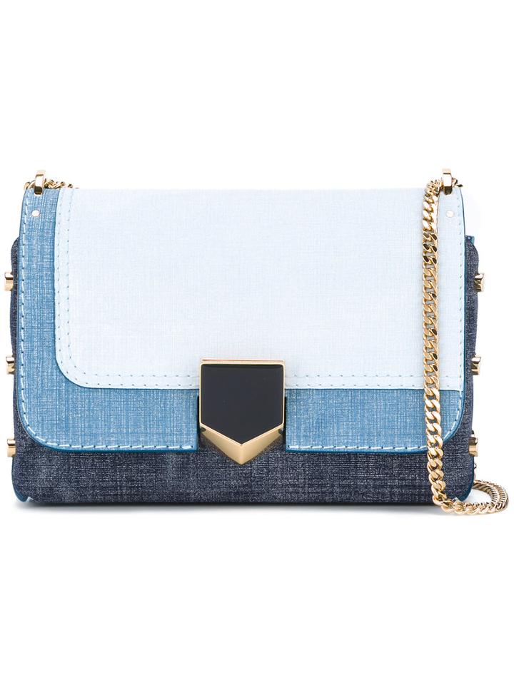 Jimmy Choo Lockett Shoulder Bag, Women's, Blue, Calf Leather