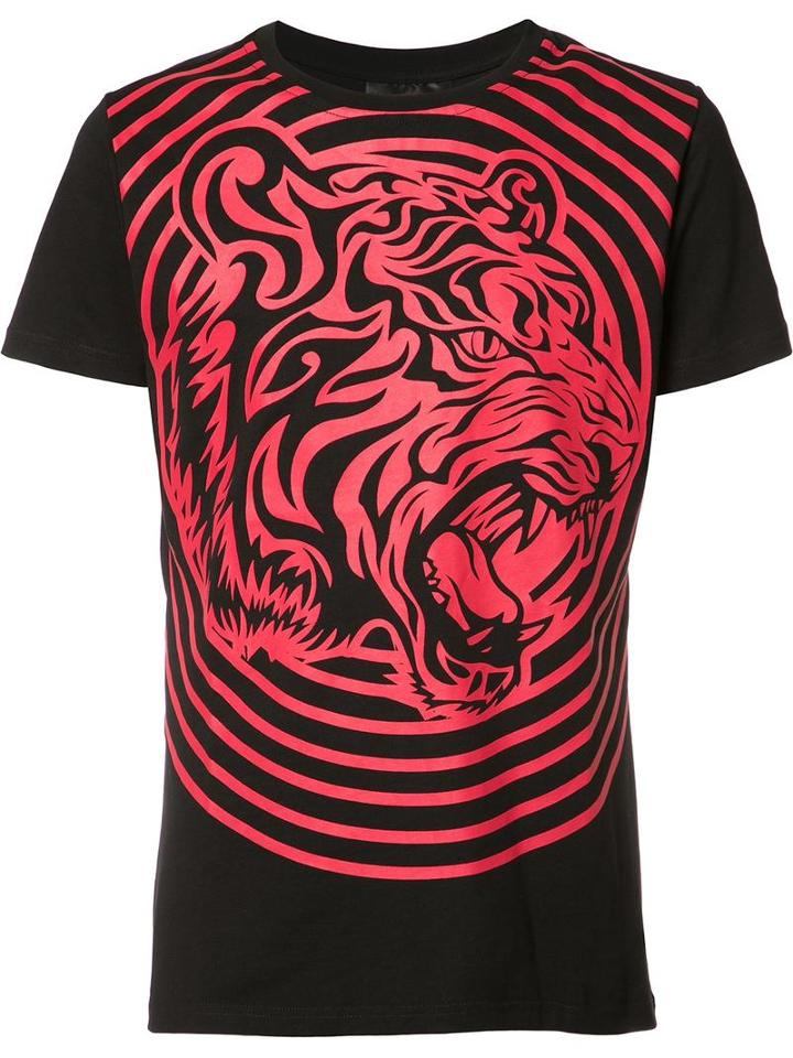 Tribal T-shirt, Men's, Size: Medium, Black, Cotton, Philipp Plein