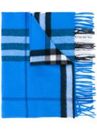 Burberry - Classic Check Cashmere Scarf - Men - Cashmere - One Size, Blue, Cashmere