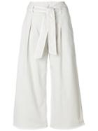 Nili Lotan High-waisted Cropped Trousers - Nude & Neutrals