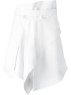 Carven Asymmetric Skirt, Women's, Size: 38, White, Polyester