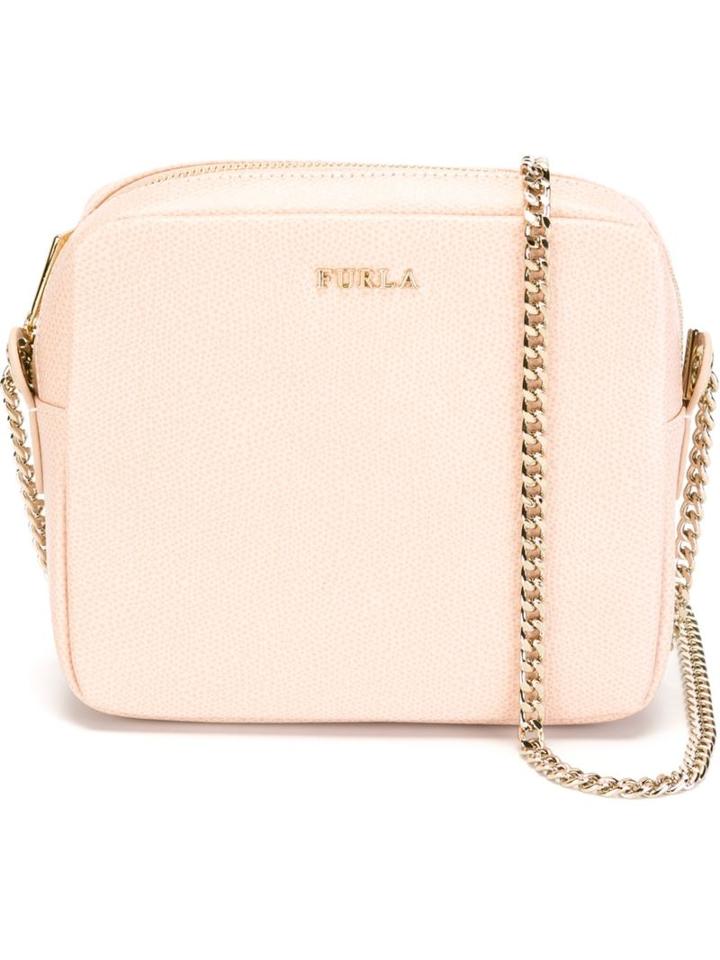 Furla Square Cross Body Bag, Women's, Pink/purple, Calf Leather