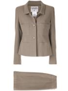 Chanel Pre-owned Cc Setup Suit Jacket Skirt - Neutrals