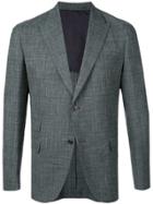 Eleventy Tartan Pattern Blazer - Green