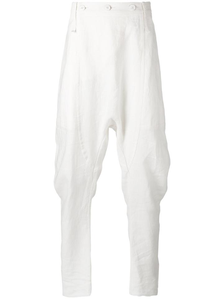 Lost & Found Ria Dunn - 'over' Trousers - Men - Cotton/hemp - Xl, White, Cotton/hemp