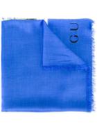 Gucci Tiger Print Scarf, Blue, Modal/silk