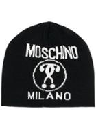 Moschino Double Question Mark Beanie - Black
