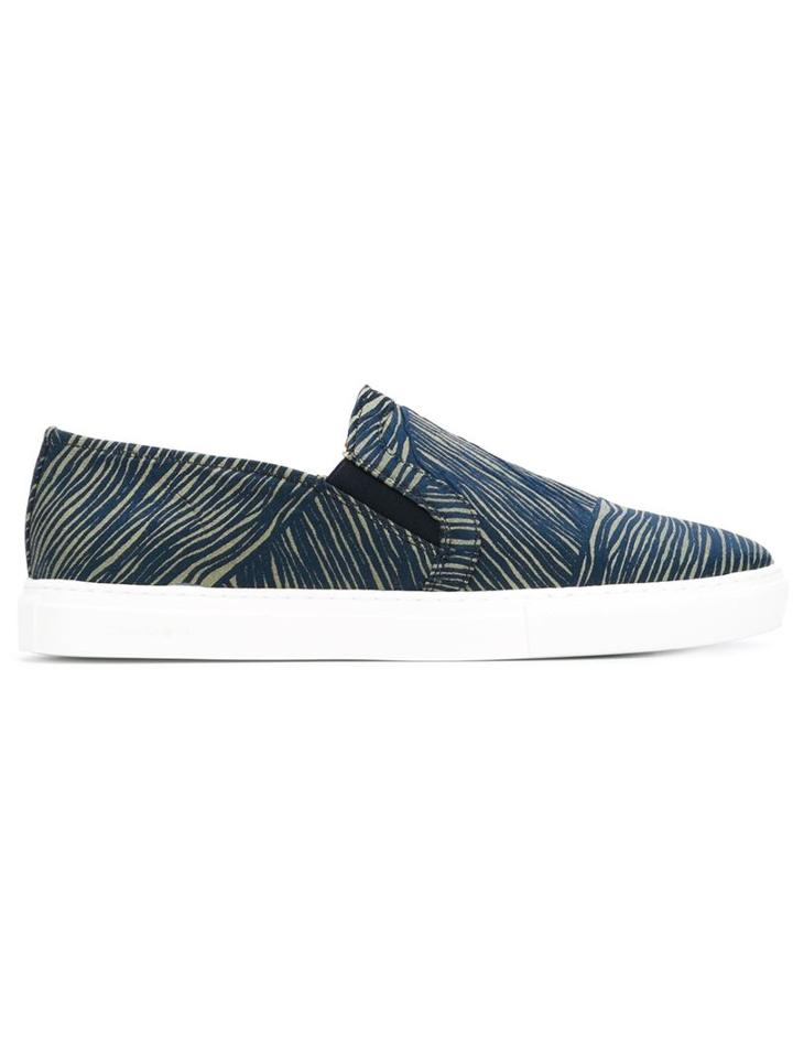 Carven Striped Slip-on Sneakers