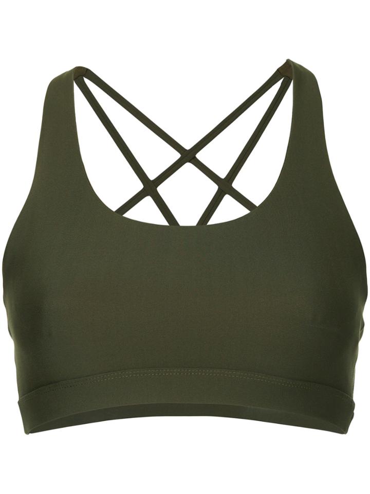 Nimble Activewear Criss Cross Sports Bra - Green