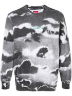 Supreme Cloud Print Long-sleeved T-shirt - Black