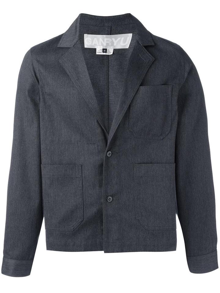 Ganryu Comme Des Garcons Rigid Jacket, Men's, Size: Medium, Grey, Cotton/polyester