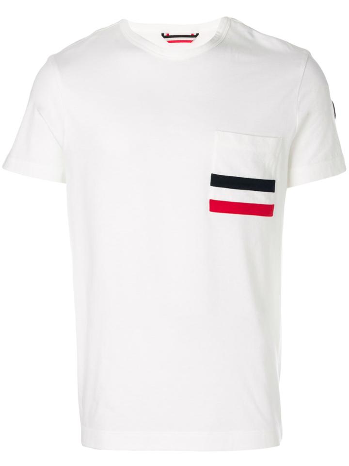 Moncler Striped Trim T-shirt - White