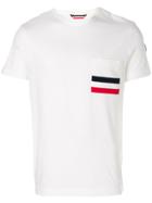Moncler Striped Trim T-shirt - White