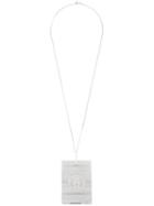 Mm6 Maison Margiela Embossed Backstage Pass Necklace, Women's, Metallic