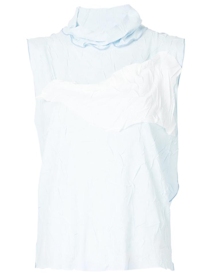 Kotohayokozawa Creased Effect Tank Top - Blue