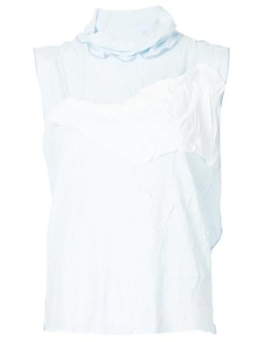 Kotohayokozawa Creased Effect Tank Top - Blue