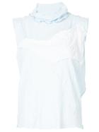 Kotohayokozawa Creased Effect Tank Top - Blue