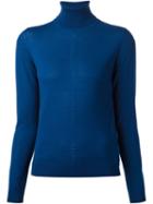 Nina Ricci Roll Neck Sweater, Women's, Size: Xl, Blue, Acetate/viscose/cashmere/wool
