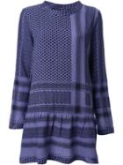 Cecilie Copenhagen Keffiyeh Jacquard Dress, Women's, Blue, Cotton