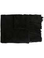 Emanuel Ungaro Vintage Rose Jacquard Scarf, Women's, Black