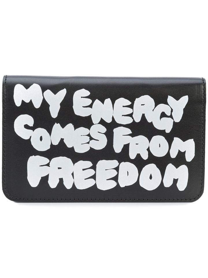Comme Des Garçons Wallet Slogan Wallet - Black